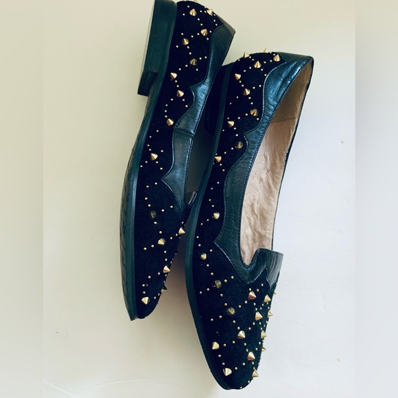 Pelle Moda Black Suede Shoes, Spike Embellishments, Sz 10, Reduced Shipping - Picture 8 of 11
